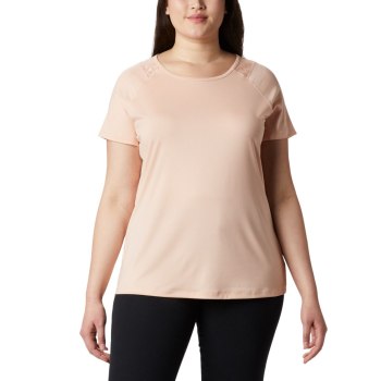 Columbia Ženske Majice - Peak To Point II Plus Size Roze | PZBK-57918